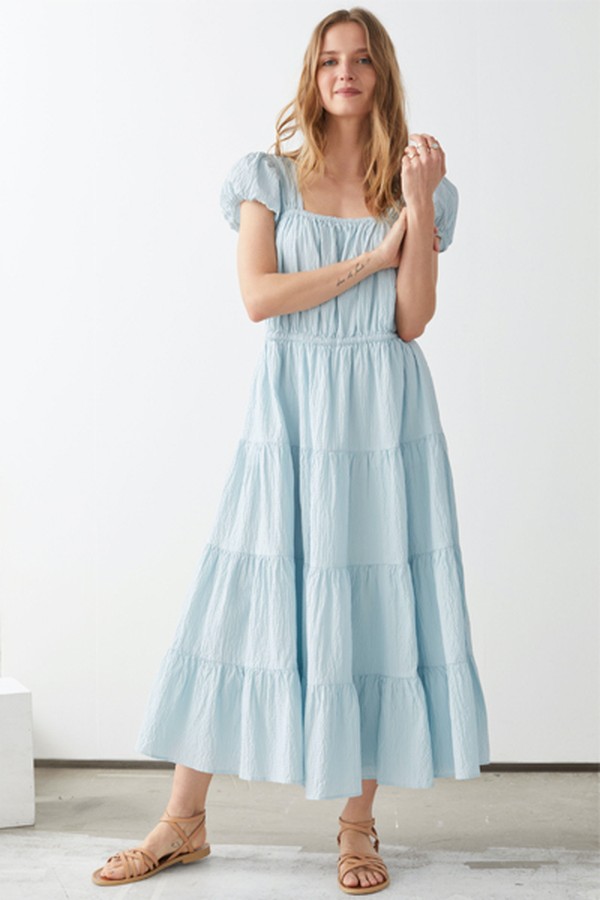 Voluminous Open Back Midi Dress from & Other Stories