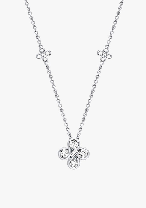 Be Boodles Mini White Gold Diamond Pendant