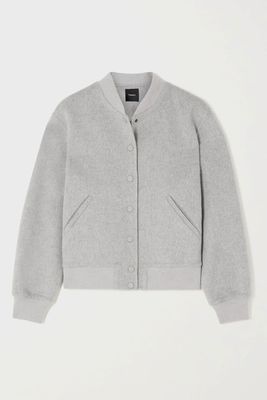 Varsity Wool & Cashmere-Blend Bomber Jacket from Theory
