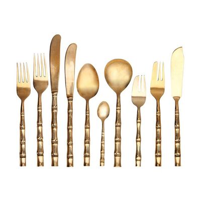 Vintage 1970's Bronze Bamboo Cutlery Set from The Edition 94 