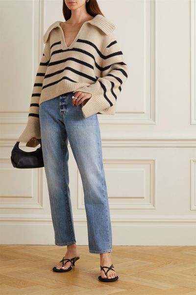 Evi Oversized Striped Cashmere Sweater. £1,210 | Khaite