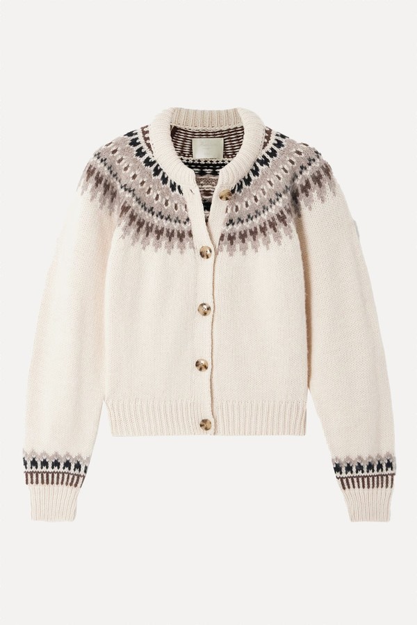 Clarke Fair Isle Wool-Blend Cardigan from DÔEN