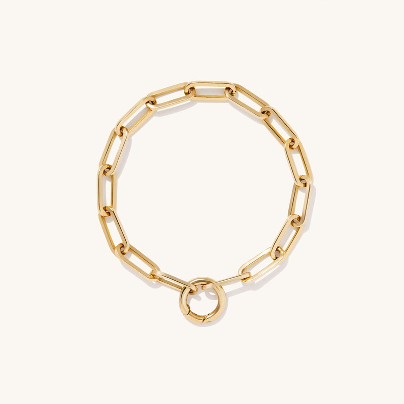 Paperclip Chain Charm Bracelet