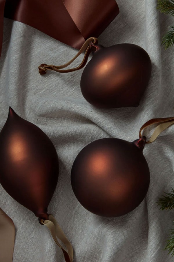 Set Of 3 Glass Baubles from Layered Lounge