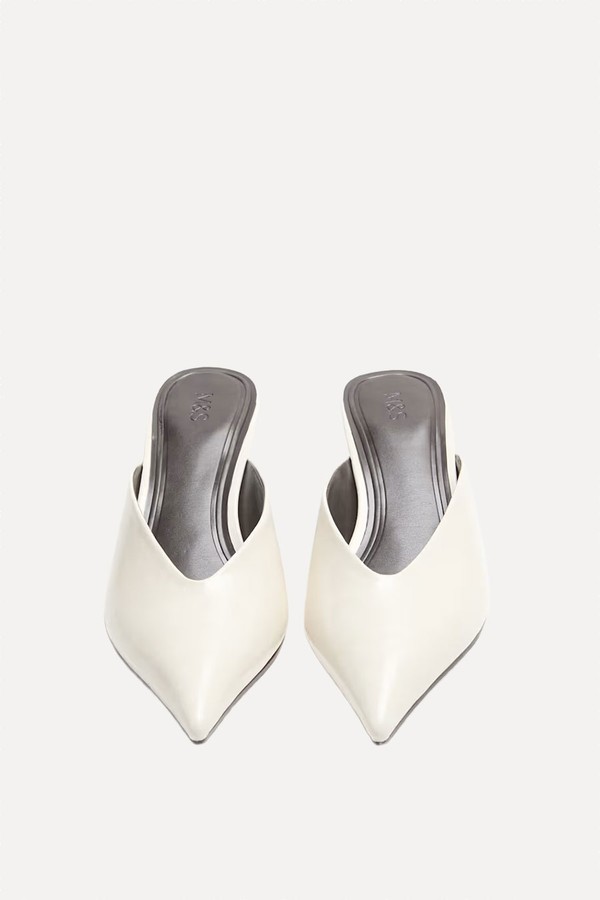 Slip On Kitten Heel Pointed Mules