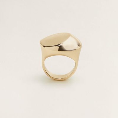 Embossed Metal Ring from Mango