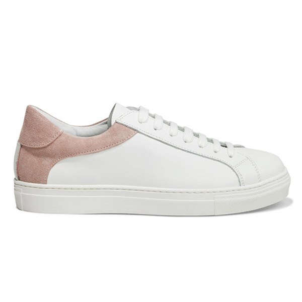 Ilana Suede-Trimmed Leather Sneakers from Iris & Ink