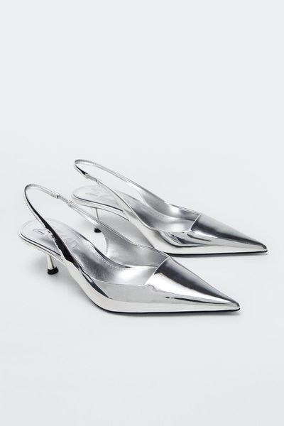 Metallic Heel Shoes from Mango