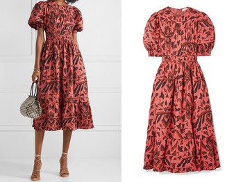 Indah Printed Cotton-Poplin Midi Dress from Ulla Johnson