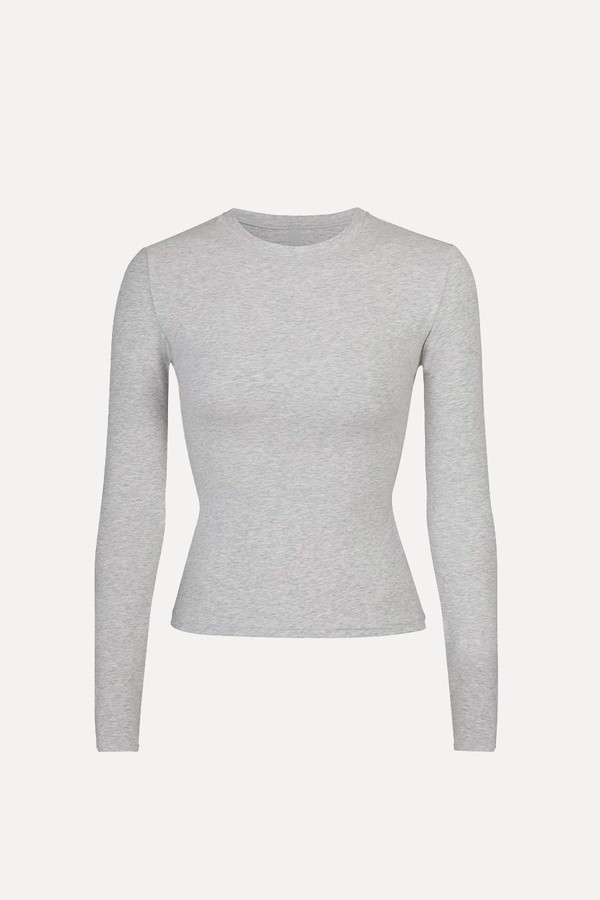 Cotton Jersey Long-Sleeve T-Shirt from Skims