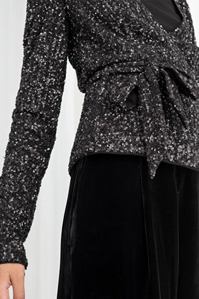 Sequin Wrap Top from & Other Stories