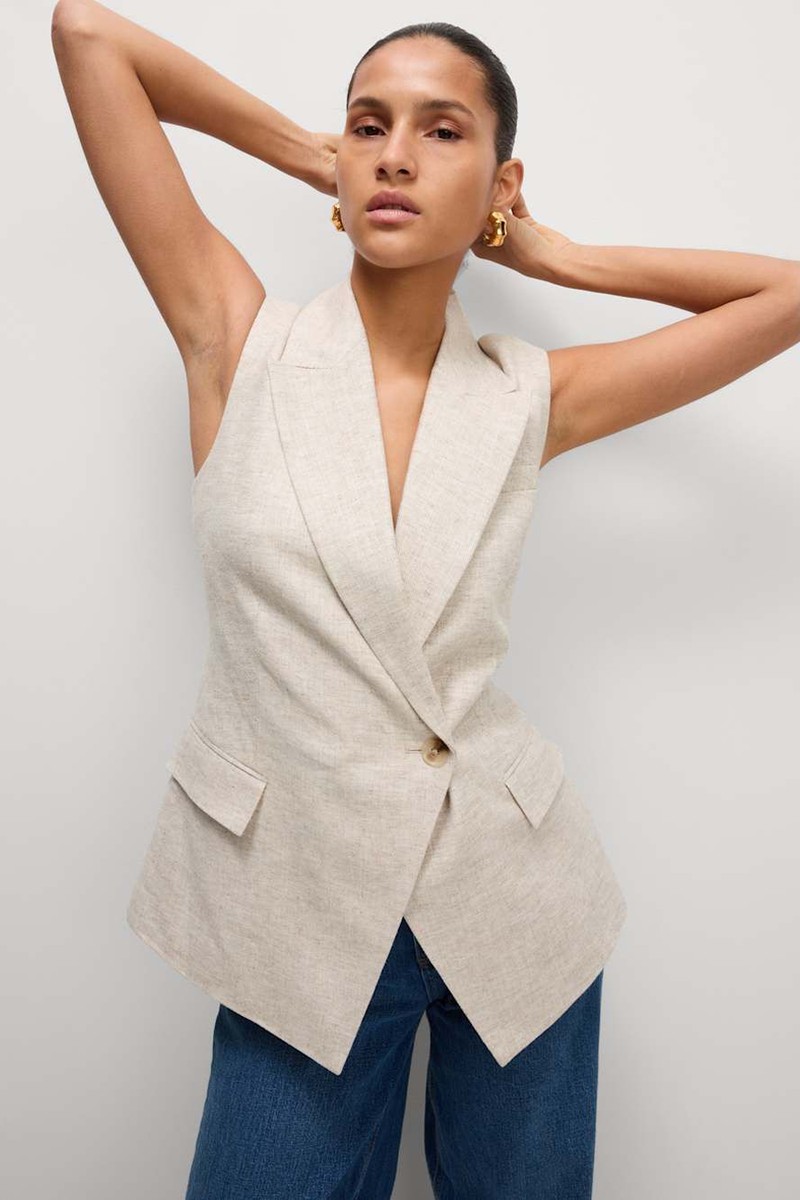 Linen Blend Waistcoat