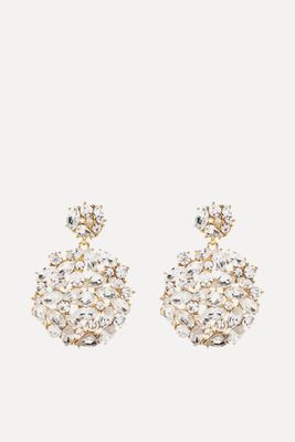 Gold-Tone Crystal Drop Earrings from Kenneth Jay Lane