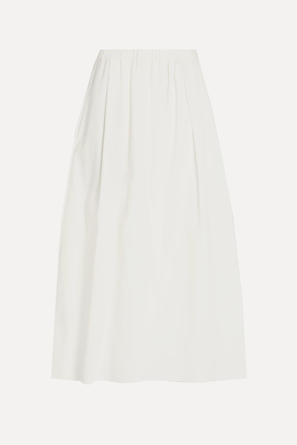 Ribbed Slub Woven Midi Skirt from Vince