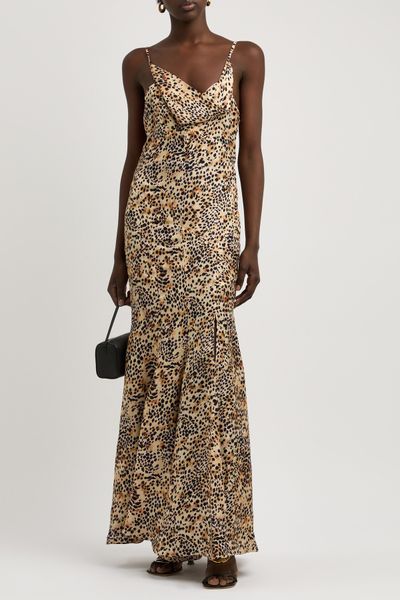 Manelia Leopard-Print Maxi Slip Dress from ISABEL MARANT