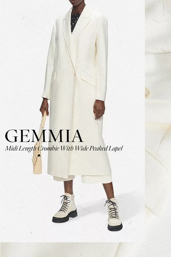 Gemmia Wool Blend Crossover Coat