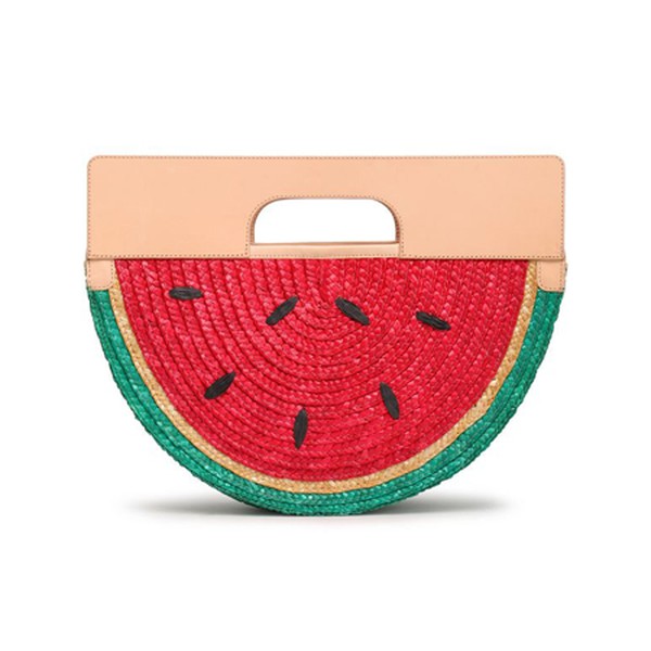 Leather and Rafia Tote from Alice + Olivia