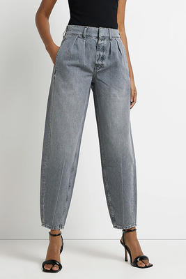 High Waisted Tapered Jeans from River Island