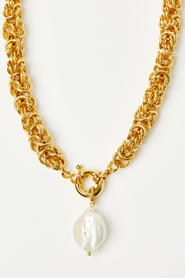 Santorini Baroque Pearl Chunky Chain Necklace from Carrie Elizabeth