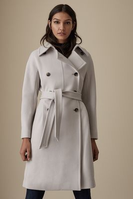 Eilish Double Breasted Coat in Neutral