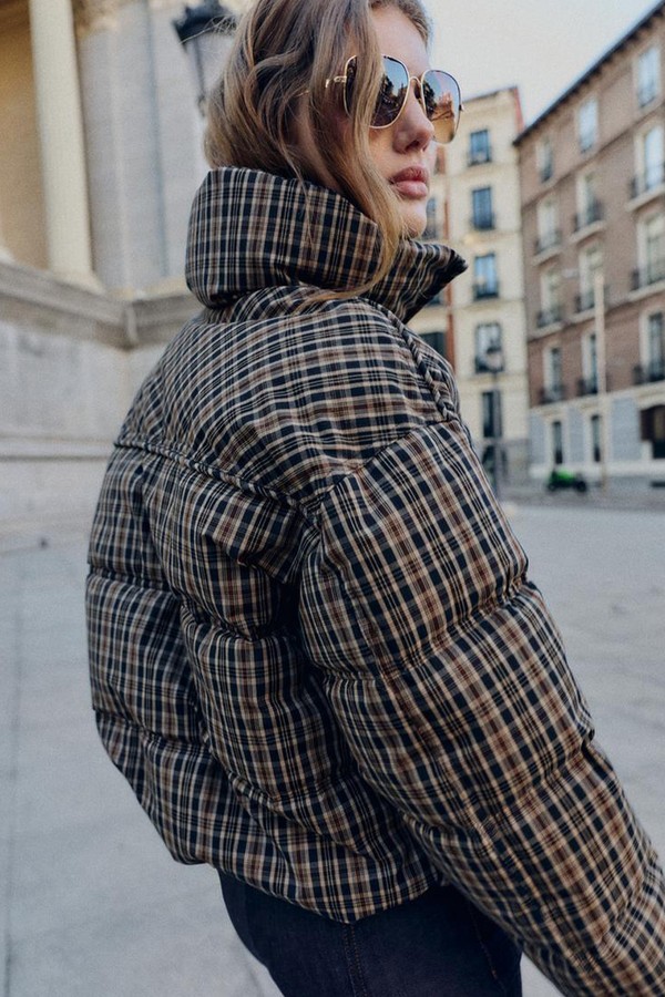 Check Quilted Anorak