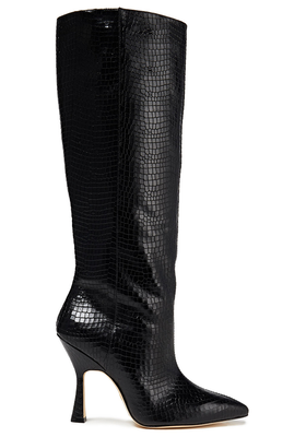 Parton Croc-effect Leather Boots