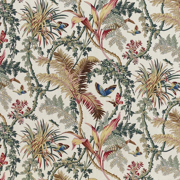 Cretonne Papillons Exotiques Wallpaper from Pierre Frey 