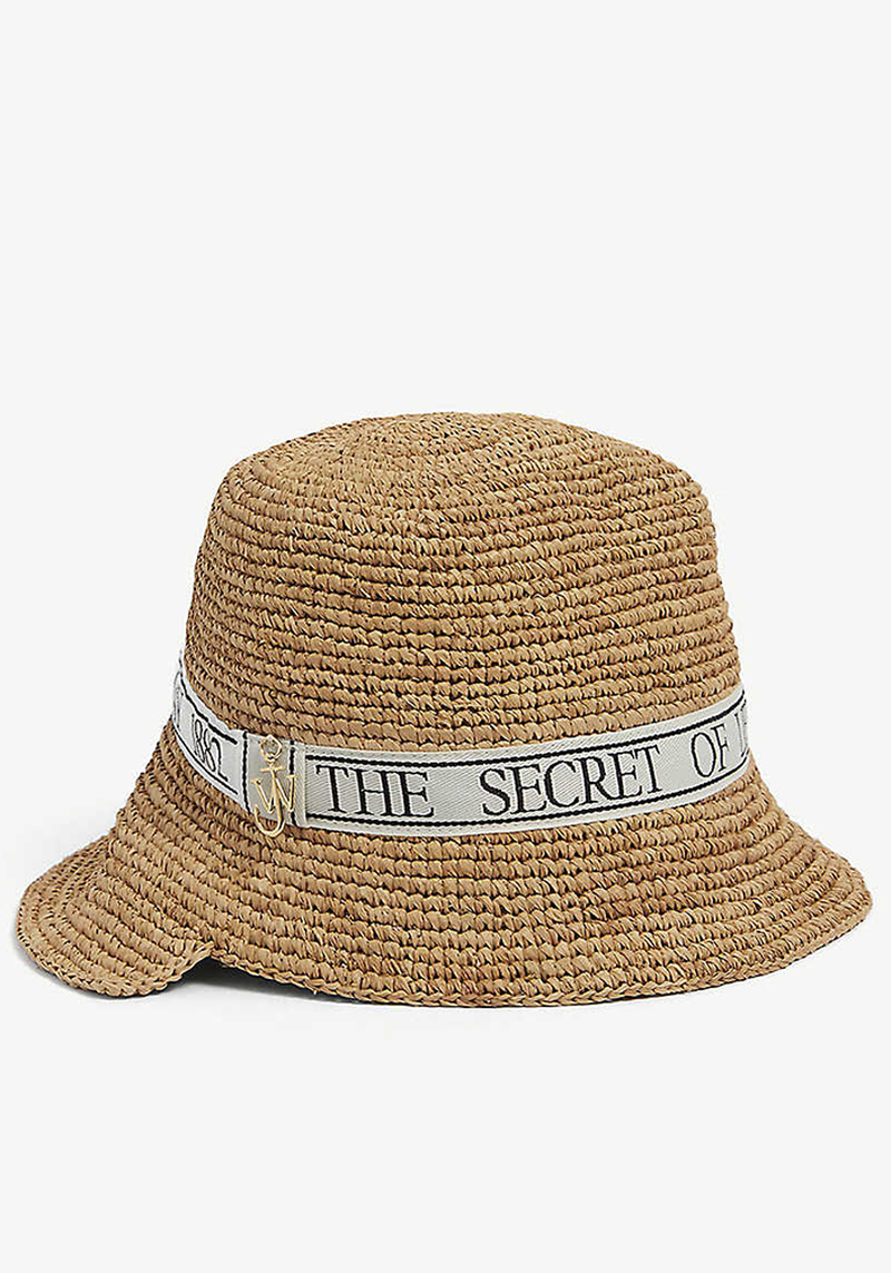 Asymmetric Straw Bucket Hat from JW Anderson