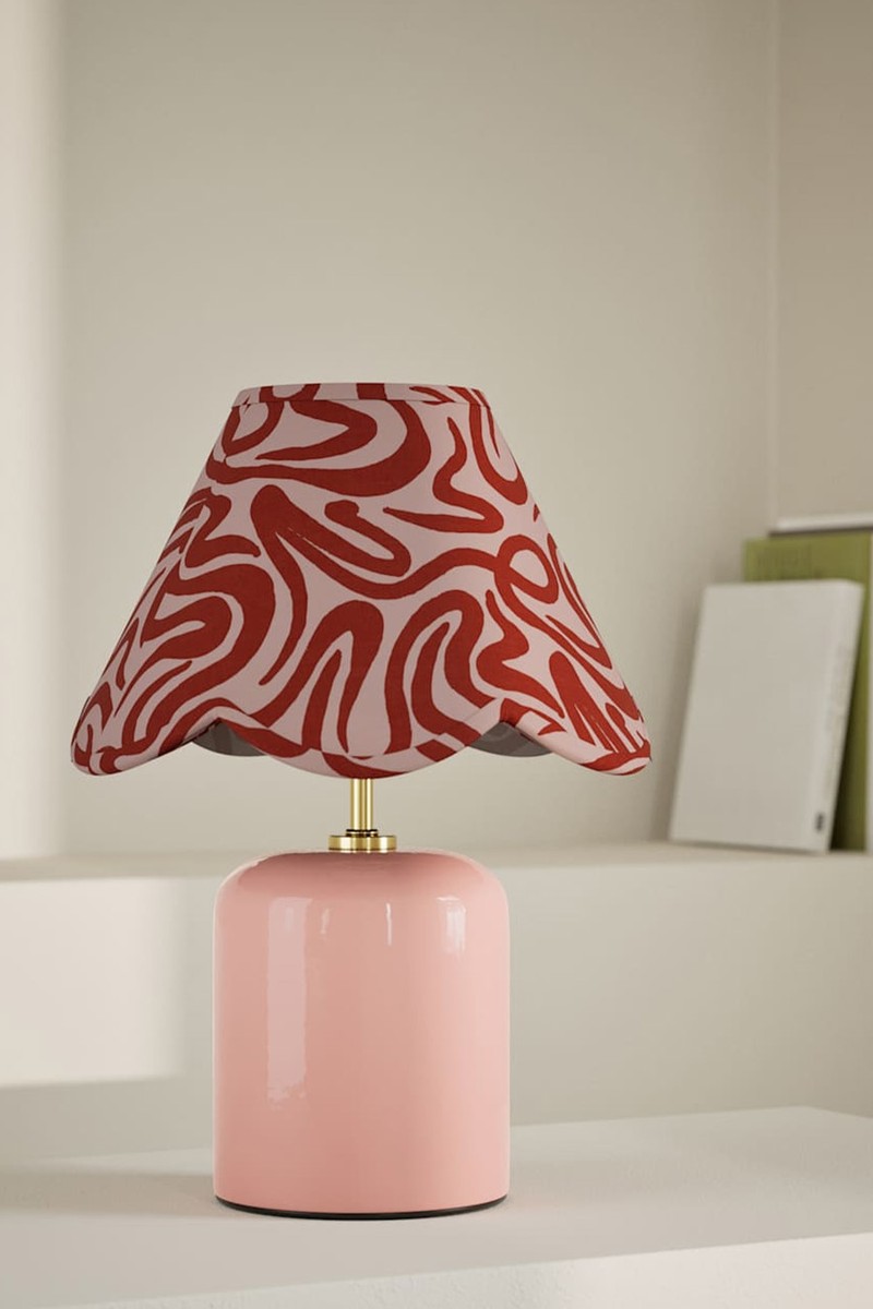 Squiggle Print Rechargeable Table Lamp