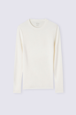 Long-Sleeved Round-Neck Wool & Cotton Top from Intimissimi