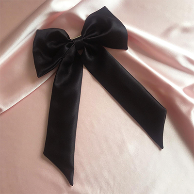 Silk Hair Bow Ribbon Barrette from Mille Saisons