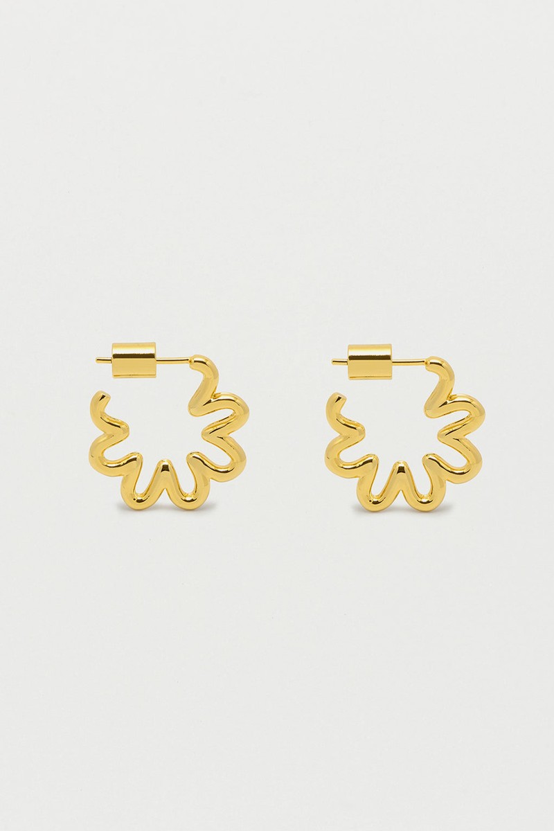 Mini Squiggle Flower Hoops from Estella Bartlett 