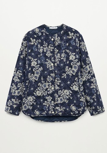 Printed Quilted Jacket from Mango