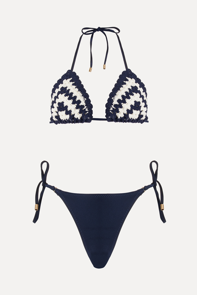 Chintz Crocheted Cotton & Stretch Bikini from Zimmermann