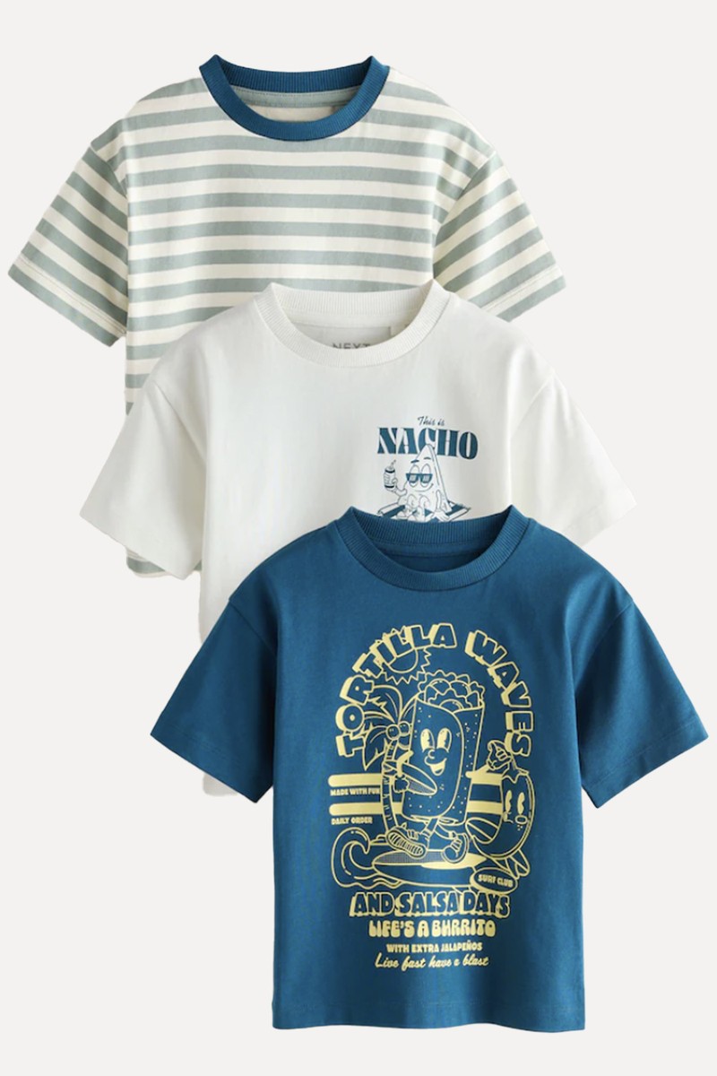 Pack Of 3 Short Sleeve Graphic T-Shirts from Next