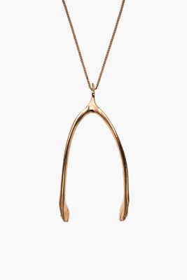Gold Chicken Wishbone Necklace from Barocco