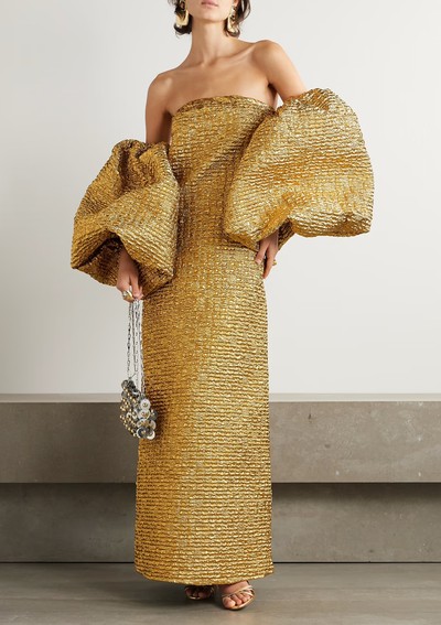 Off-The-Shoulder Metallic-Cloqué Gown from DIMA AYAD