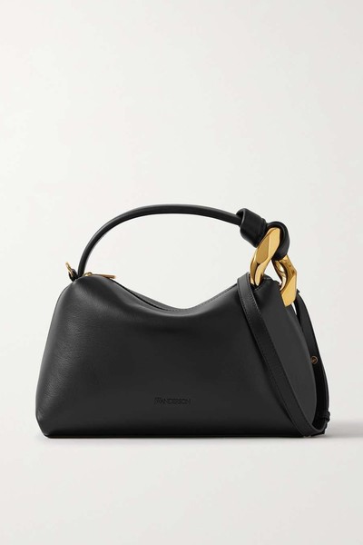 Chain-Embellished Leather Shoulder Bag   from JW Anderson