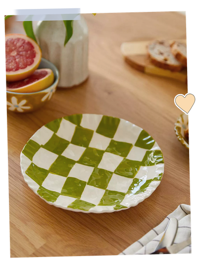 Frankie Green Checkered Plate from Urban Outfitters