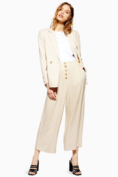 Cropped Wide Leg Trouser