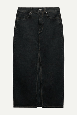 Denim Straight-Fit TRF Skirt from Zara