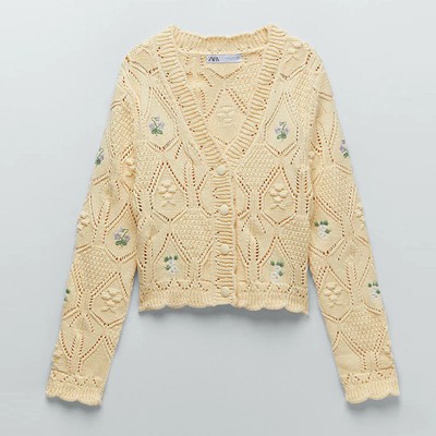 Floral Knit Cardigan from Zara