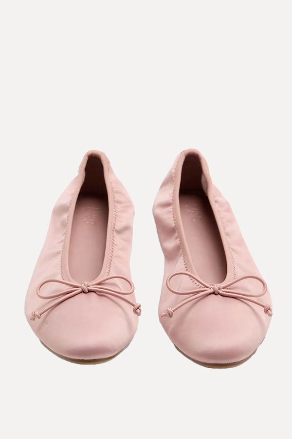 Satin Flat Ballet Pumps from Marks & Spencer