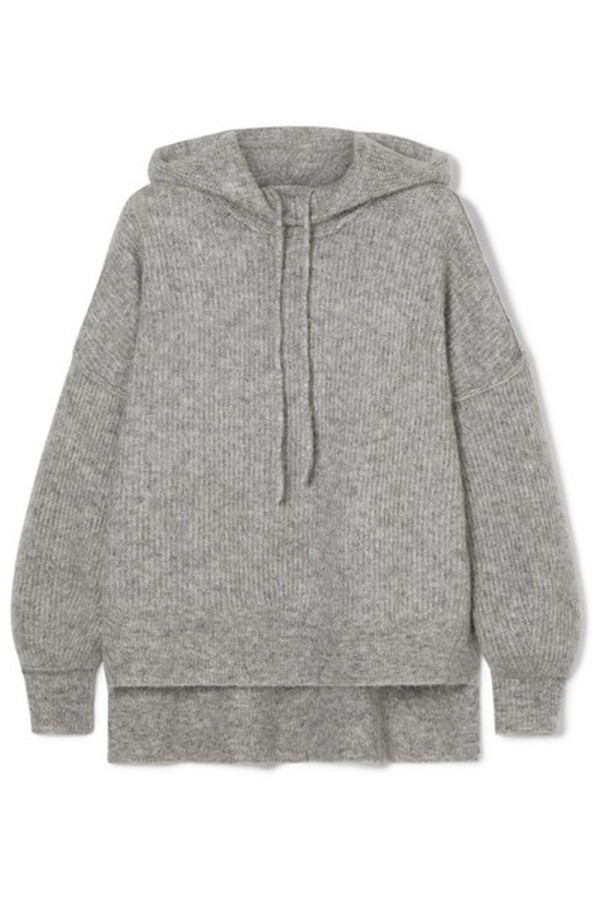 Soft Wool Knit Hoodie