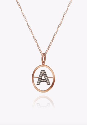 18ct Rose Gold Initial Necklace  from Anoushka