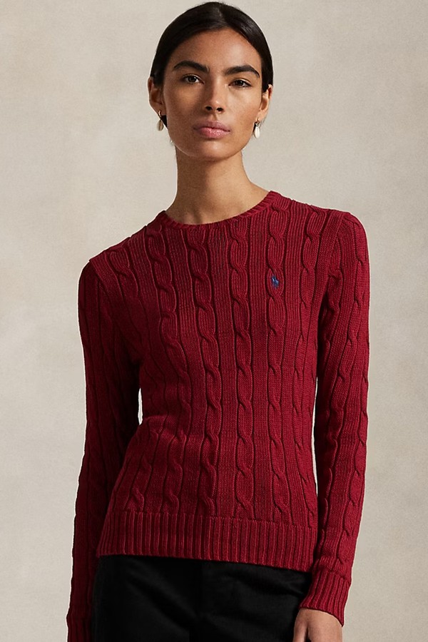 Cable-Knit Cotton Crewneck Jumper