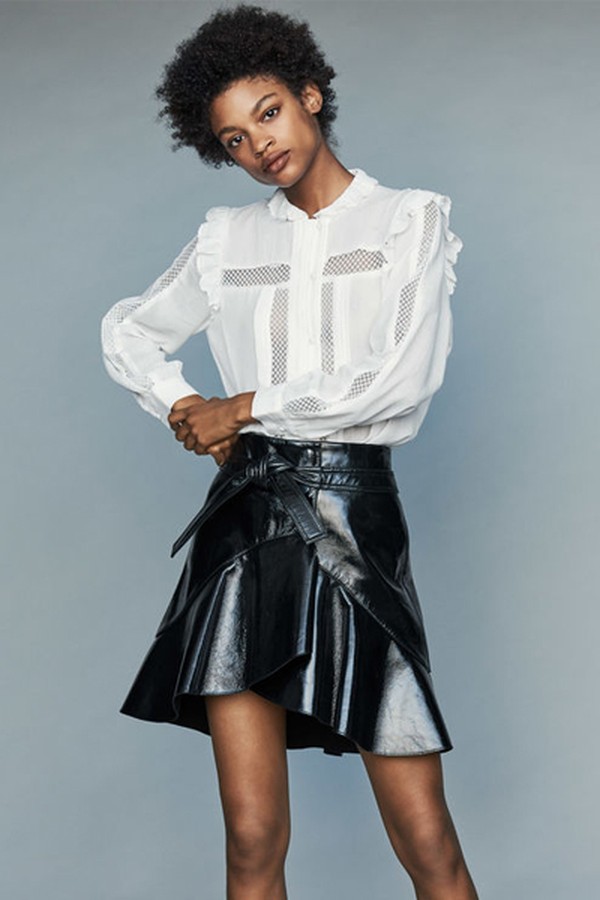 Blouse In Cotton Voile With Lace