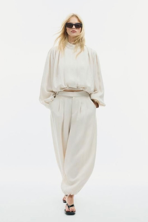 Flowing Pleated Bomber Jacket from Stradivarius