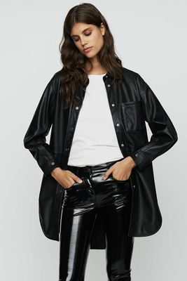 Long Leather Blouse from Maje Paris
