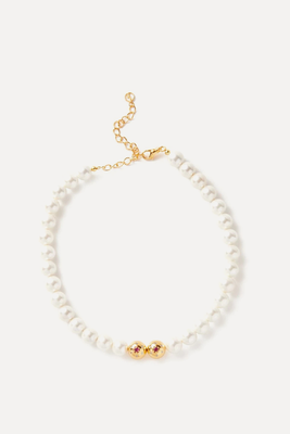18ct Gold-Plated Titillate Pearl Necklace from Anissa Kermiche